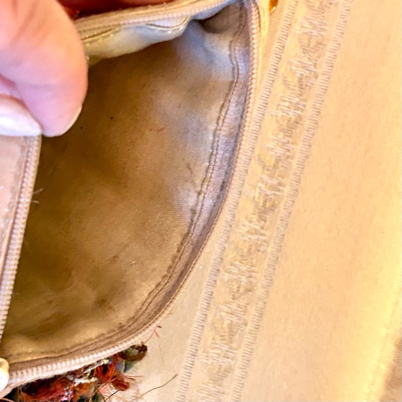 Vintage Mary Frances Silk Chiffon Fairy Beaded Luxury Clutch Purse Butterfly - Picture 11 of 16